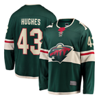 Kooe M.Wild #43 Quinn Hughes Green Home Breakaway Jerseys