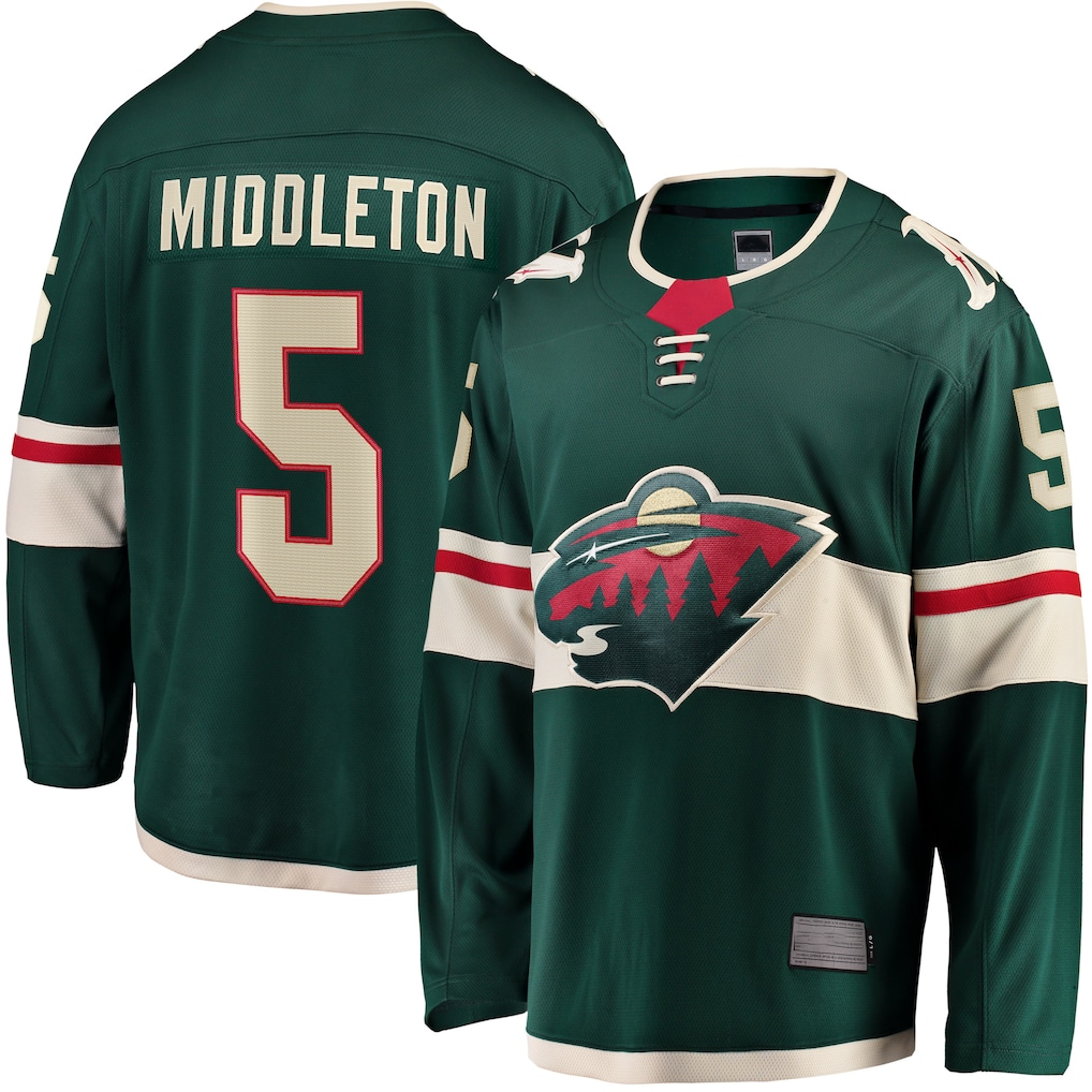 Kooe M.Wild #5 Jake Middleton Green Home Breakaway Player Jerseys