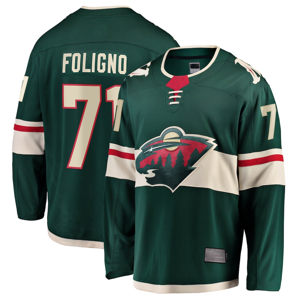 Kooe M.Wild #71 Nick Foligno Green Home Breakaway Jerseys
