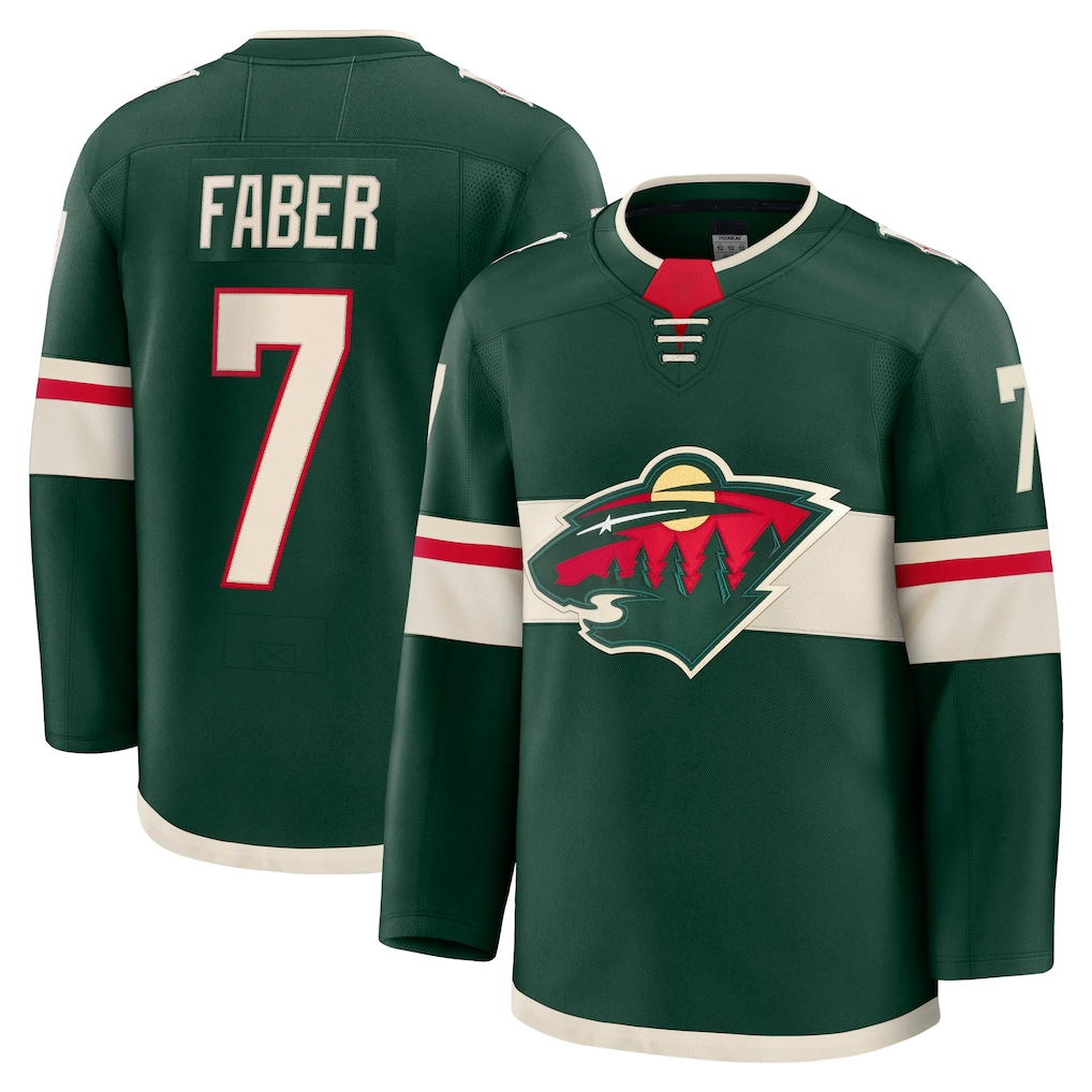 Kooe M.Wild #7 Brock Faber Green Anniversary Premium Jerseys