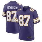 Kooe MN.Vikings Secondary Alternate Game Football Jerseys - Purple - #87 T.J. Hockenson Player Stitched Jerseys