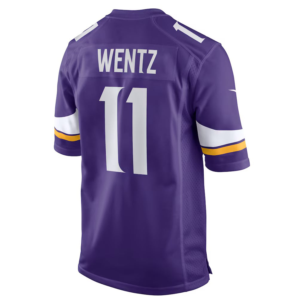 Kooe MN.Vikings #11 Carson Wentz Purple Team Game Stitched Jerseys