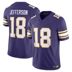 Kooe MN.Vikings #18 Justin Jefferson Player Purple Vapor F.U.S.E. Limited Stitched Jerseys
