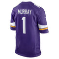 Kooe MN.Vikings #1 Kyler Murray Purple Game Stitched Jerseys