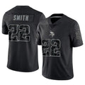 Kooe MN.Vikings #22 Harrison Smith Player Black REFLECTIVE Limited Stitched Jerseys