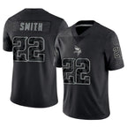 Kooe MN.Vikings #22 Harrison Smith Player Black REFLECTIVE Limited Stitched Jerseys