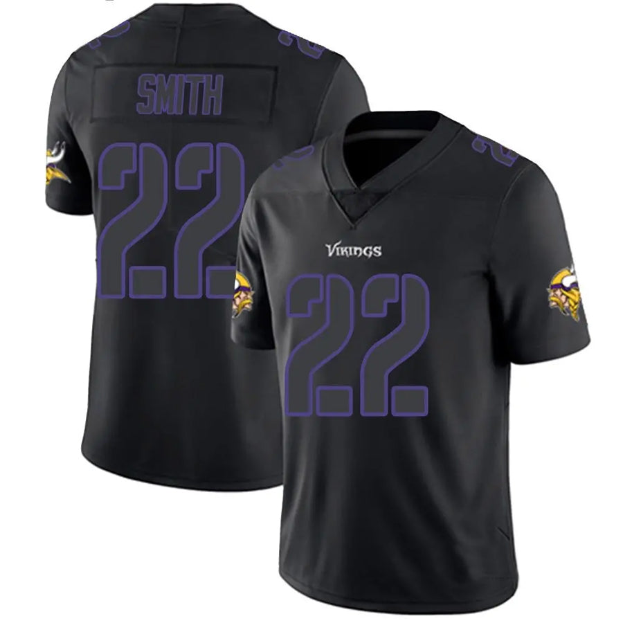 Kooe MN.Vikings #22 Harrison Smith Player Limited Black Impact Game Stitched Jerseys