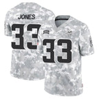 Kooe MN.Vikings #33 Aaron Jones Player Arctic Camo Salute to Service Limited Stitched Jerseys