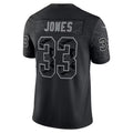 Kooe MN.Vikings #33 Aaron Jones Player Black REFLECTIVE Limited Stitched Jerseys