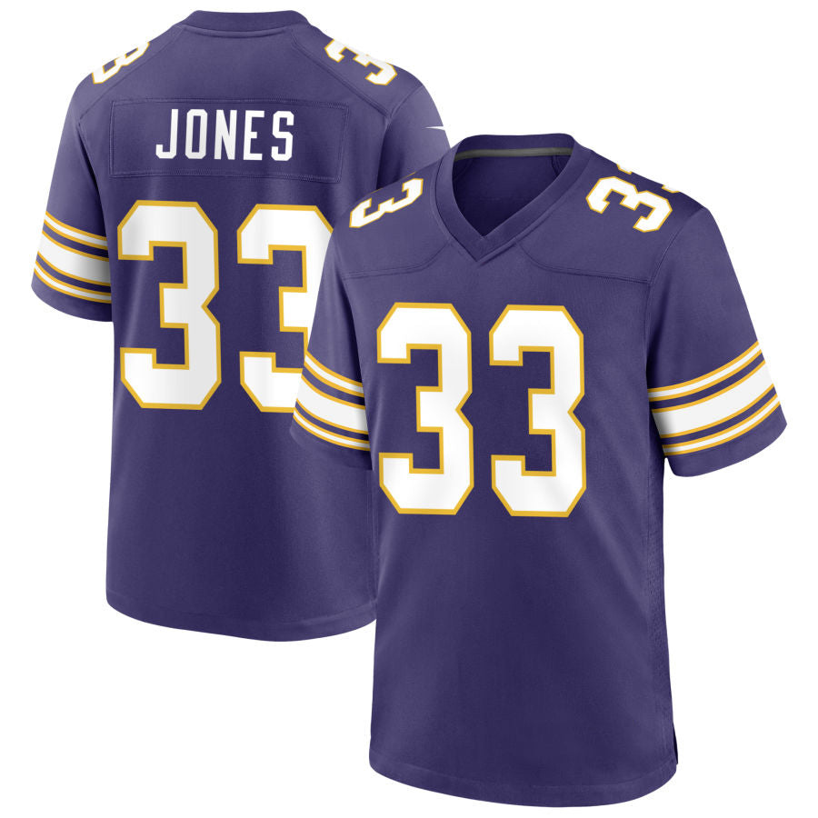 Kooe MN.Vikings #33 Aaron Jones Player Purple Classic Game Stitched Jerseys