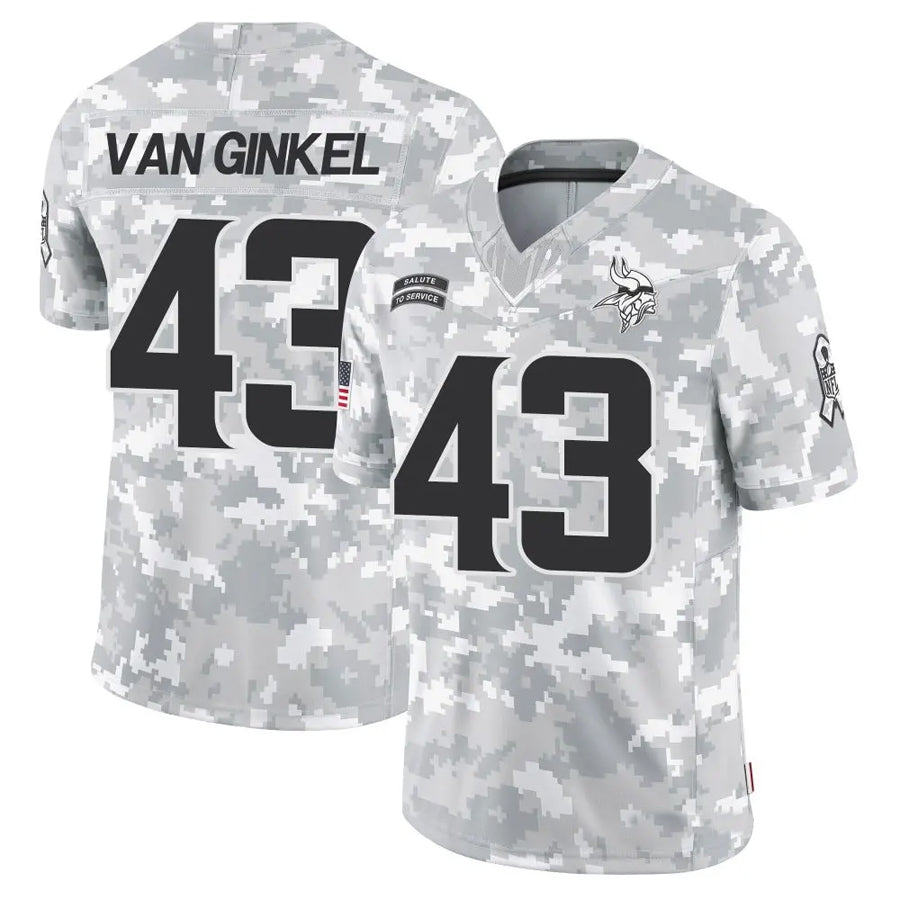 KooeMN.Vikings #43 Andrew Van Ginkel Player Arctic Camo Salute to Service Limited Stitched Jerseys