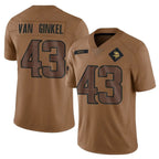 Kooe MN.Vikings #43 Andrew Van Ginkel Player Brown Salute To Service Limited Stitched Jerseys