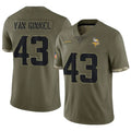 Kooe MN.Vikings #43 Andrew Van Ginkel Player Salute To Service Limited Olive Stitched Jerseys