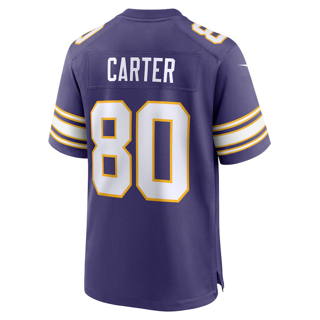 Kooe MN.Vikings #80 Cris Carter Purple Retired Player Alternate Game Stitched Jerseys