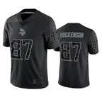 Kooe MN.Vikings #87 T.J. Hockenson Player Black REFLECTIVE Limited Stitched Jerseys