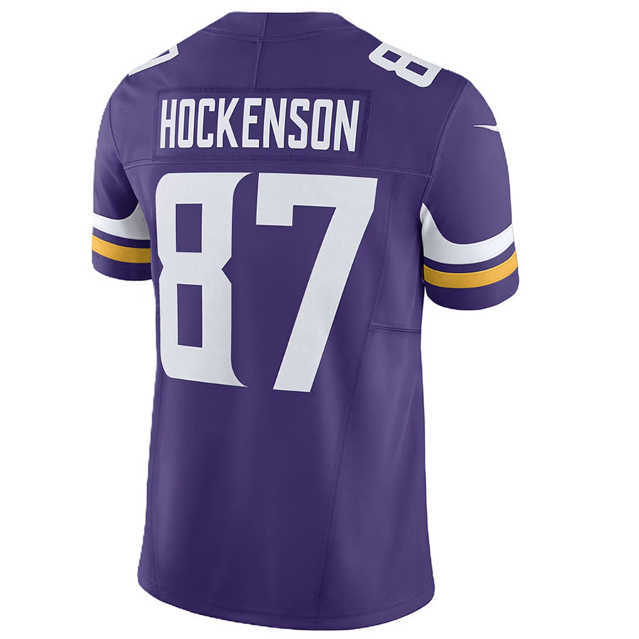 Kooe MN.Vikings #87 T.J. Hockenson Player Purple Vapor F.U.S.E. Limited Stitched Jerseys