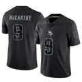 Kooe MN.Vikings #9 J.J. McCarthy Player Black REFLECTIVE Limited Stitched Jerseys