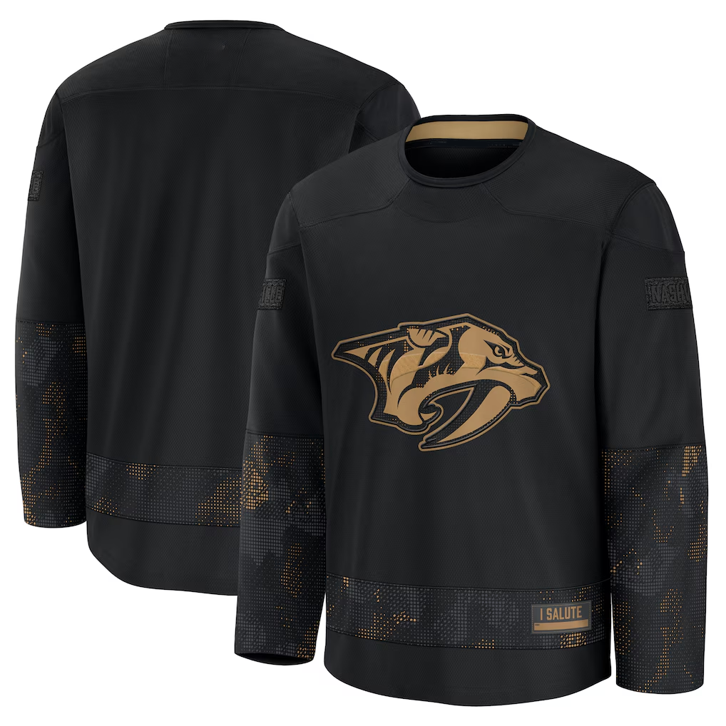 Kooe N.Predators Black 2024 Military Appreciation Practice Jerseys