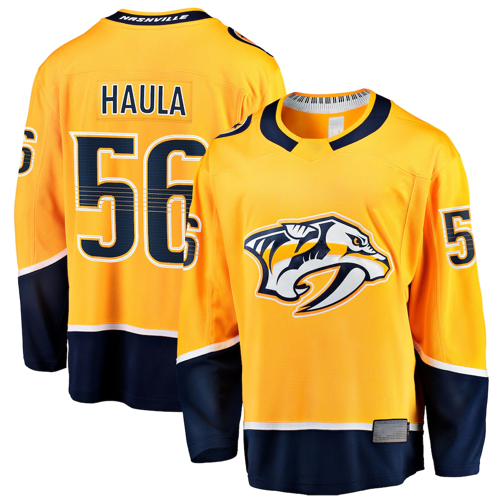 Kooe N.Predators #56 Erik Haula Gold Home Breakaway Jerseys