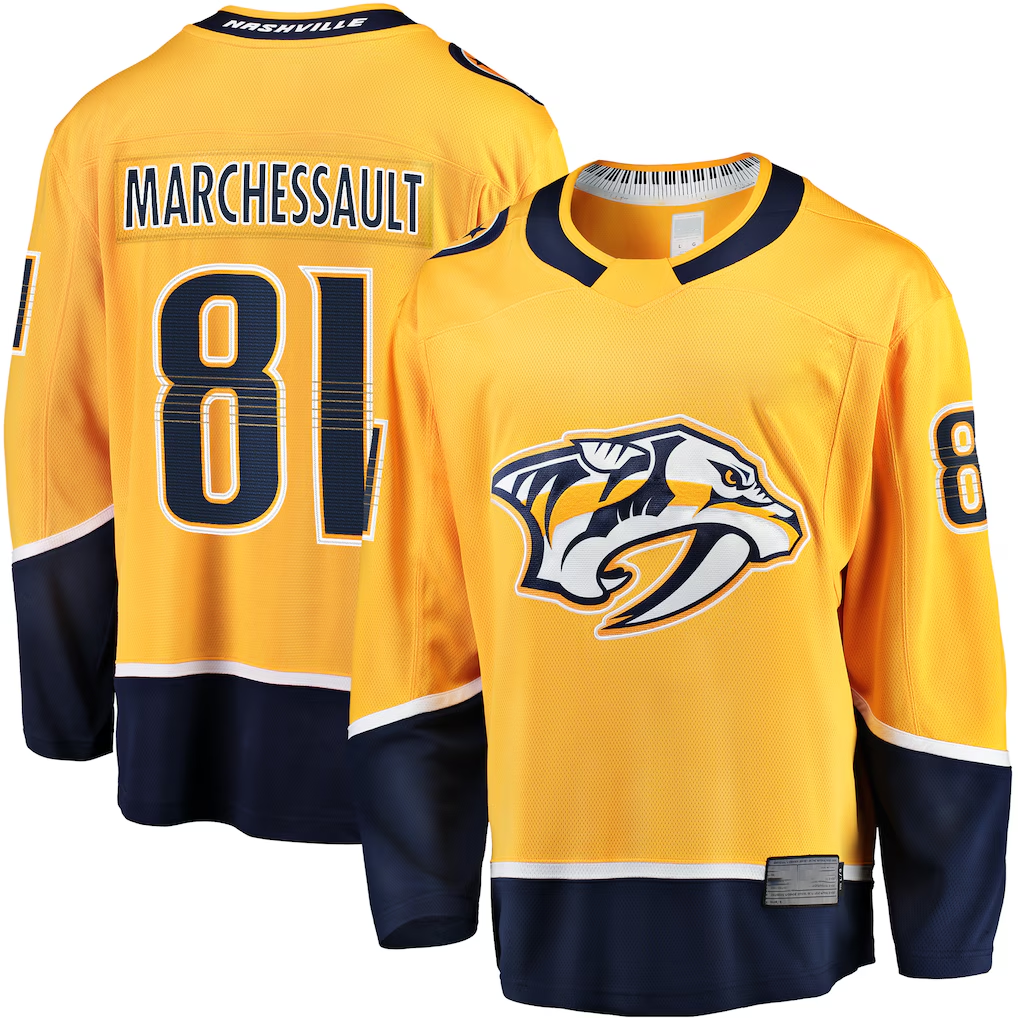 Kooe N.Predators #81 Jonathan Marchessault Gold Breakaway Jerseys