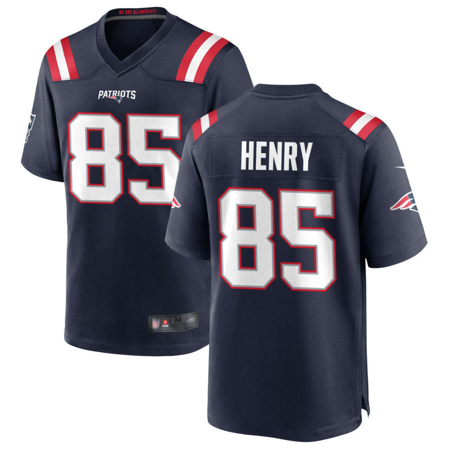 Kooe NE.Patriots #85 Hunter Henry Navy Game Home Jerseys