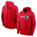 Kooe NE.Patriots Red LOGO Pullover Hoodies Home Game Blank Player Stitched Jerseys
