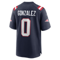 Kooe NE.Patriots #0 Christian Gonzalez Navy Team Game Stitched Jerseys