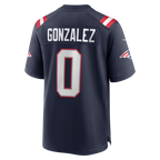 Kooe NE.Patriots #0 Christian Gonzalez Navy Team Game Stitched Jerseys