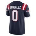 Kooe NE.Patriots #0 Christian Gonzalez Navy Team Vapor F.U.S.E. Stitched Limited Jerseys