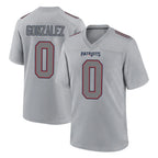 Kooe NE.Patriots #0 Christian Gonzalez Player Gray Fashion Limited Home Game Stitched Jerseys