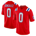 Kooe NE.Patriots #0 Christian Gonzalez Player Red Home Game Stitched Jerseys
