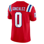 Kooe NE.Patriots #0 Christian Gonzalez Player Red Vapor F.U.S.E. Limited Stitched Jerseys
