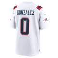 Kooe NE.Patriots #0 Christian Gonzalez White Game Stitched Jerseys