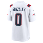 Kooe NE.Patriots #0 Christian Gonzalez White Game Stitched Jerseys