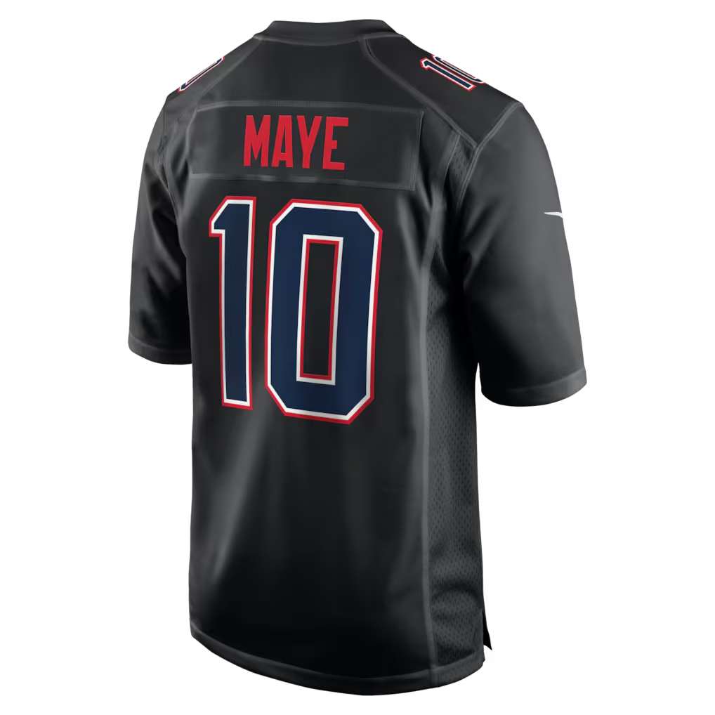Kooe NE.Patriots #10 Drake Maye Carbon Black Fashion Game Stitched Jerseys
