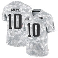 Kooe NE.Patriots #10 Drake Maye Player Arctic Camo Salute to Service Limited Stitched Jerseys