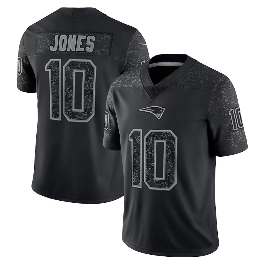 Kooe NE.Patriots #10 Drake Maye Player Black REFLECTIVE Limited Stitched Jerseys