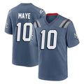 Kooe NE.Patriots #10 Drake Maye Player Blue Rivalries Collection Home Game Stitched Jerseys