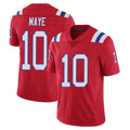 Kooe NE.Patriots #10 Drake Maye Player Red Vapor Untouchable Home Game Stitched Jerseys