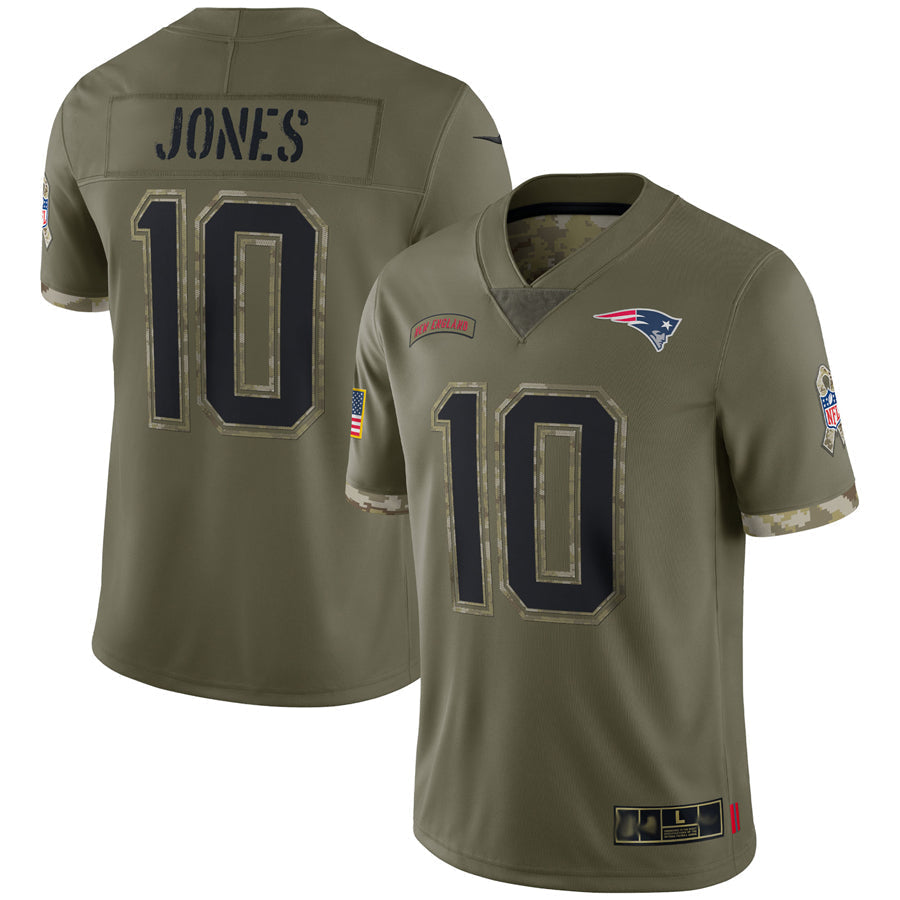 Kooe NE.Patriots #10 Drake Maye Player Olive Salute To Service Stitched Jerseys