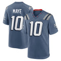 Kooe NE.Patriots #10 Drake Maye Player Storm Blue Rivalries Collection Game Stitched Jerseys