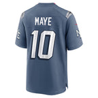 Kooe NE.Patriots #10 Drake Maye Player Storm Blue Rivalries Collection Game Stitched Jersey