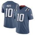 Kooe NE.Patriots #10 Drake Maye Player Storm Blue Rivalries Collection Limited Stitched Jerseys