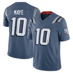 Kooe NE.Patriots #10 Drake Maye Player Storm Blue Rivalries Collection Limited Stitched Jerseys