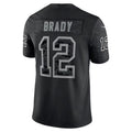 Kooe NE.Patriots #12 Tom Brady Player Black Reflective Limited Stitched Jerseys