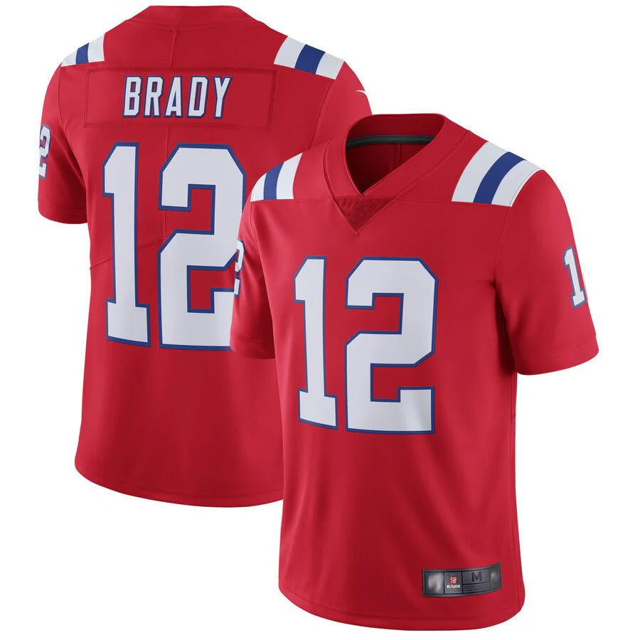 Kooe NE.Patriots #12 Tom Brady Player Red Home Limited Stitched Jerseys