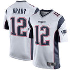 Kooe NE.Patriots #12 Tom Brady Player White Home Game Stitched Jerseys