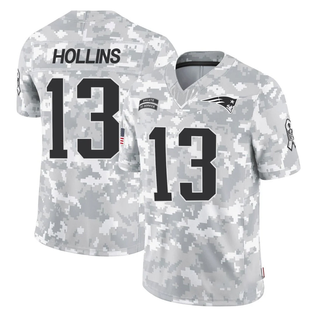 Kooe NE.Patriots #13 Mack Hollins Player Arctic Camo Salute To Service Limited Game Stitched Jerseys