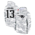 Kooe NE.Patriots #13 Mack Hollins Player Arctic Camo Salute to Service Pullover Hoodies Limited Game Stitched Jerseys