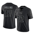 Kooe NE.Patriots #13 Mack Hollins Player Black Reflective LImited Home Game Stitched Jerseys